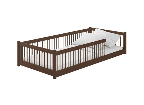 PEDRO 80x180 dark chocolate Montessori floor bed for children Lano Furniture