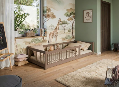 PEDRO 90x200 milk chocolate Montessori floor bed for children Lano Furniture