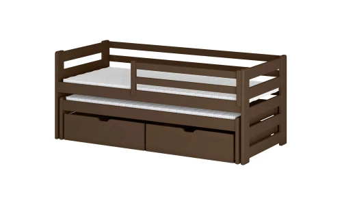 SENSO 80x170 dark chocolate double trundle bed Lano Furniture