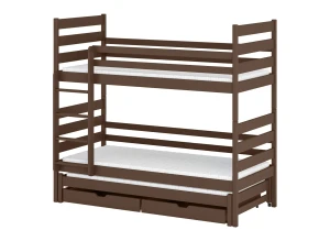 TOMI 90x190 dark chocolate bunk bed Lano Furniture