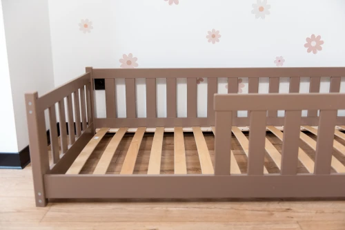 BELLA 80x160 milk chocolate Montessori floor bed for children Lano Furniture