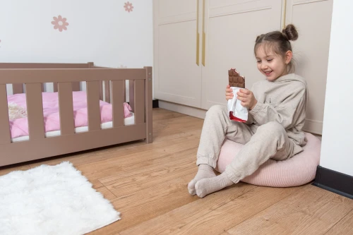 BELLA 90x190 milk chocolate Montessori floor bed for children Lano Furniture