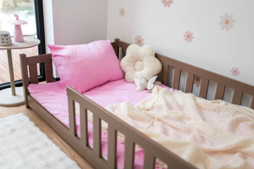 BELLA 90x200 milk chocolate Montessori floor bed for children Lano Furniture