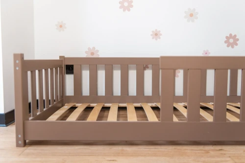 BELLA 90x200 milk chocolate Montessori floor bed for children Lano Furniture