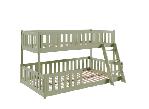 NICE 90x200/120x200 Olive Bunk Bed with Wider Deck by Lano Furniture