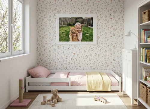 ALIS 80x160 white Montessori floor bed for children Lano Furniture