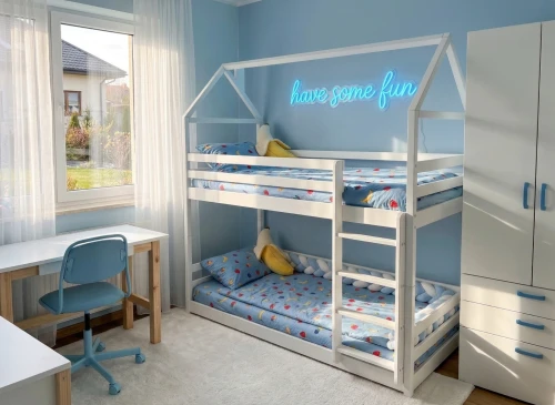 AXEL 90x200 white house bunk bed Lano Furniture