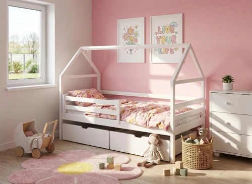 ARON 90x200 white children's bed Lano Furniture