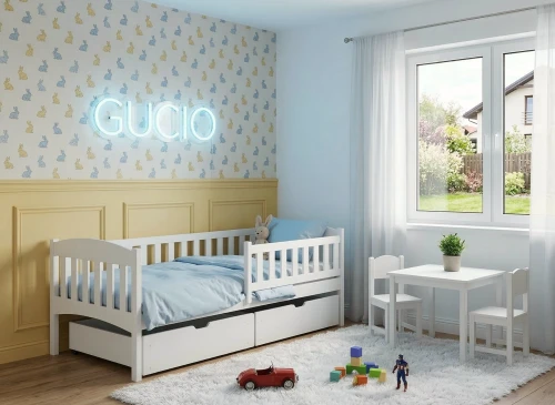 GUCIO 90x200 white children's bed Lano Furniture