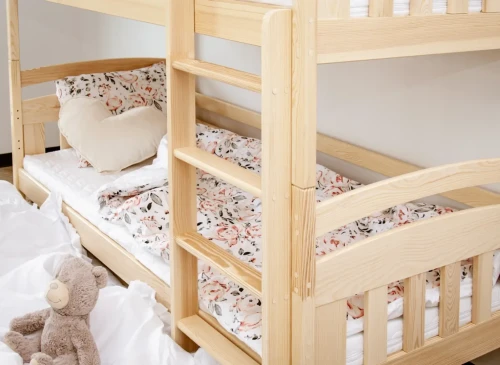 BLANKA 80x170 Unvarnished Wooden Bunk Bed Lano Furniture