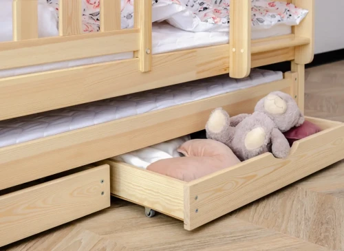 BLANKA 80x170 Unvarnished Wooden Bunk Bed Lano Furniture