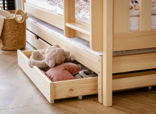 BLANKA 80x200 Untreated Wood Bunk Bed | Lano Furniture