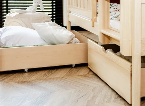 BLANKA 90x200 Untreated Wood Bunk Bed by Lano Furniture