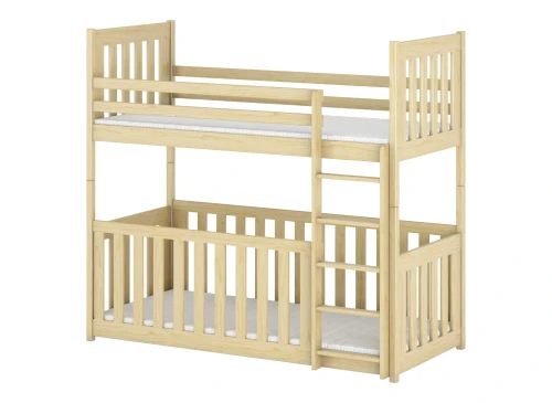 CRIS 80x190 Untreated Wood Bunk Bed - Lano Furniture