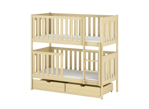 DAWID 80x180 unpainted wood bunk bed Lano Meble