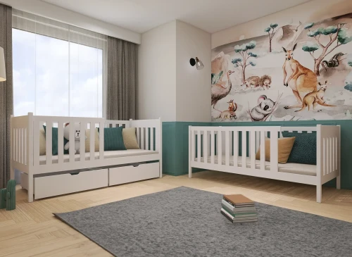 DAWID 90x190 unvarnished wood bunk bed Lano Meble