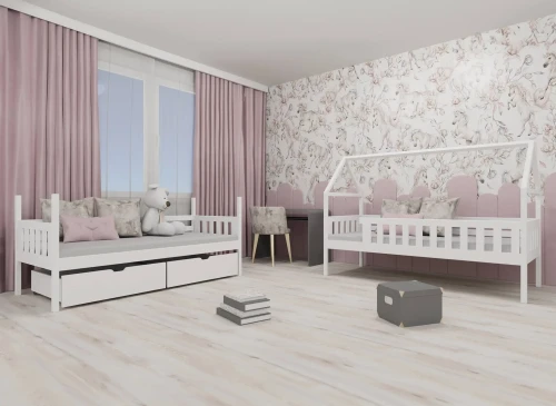GAJA 90x180 Boyasız Ahşap Ranza Lano Meble