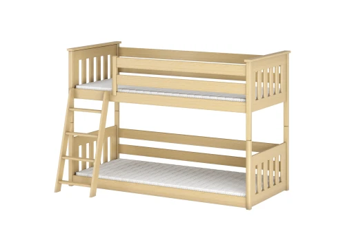 KEVIN 90x180 Untreated Wood Bunk Bed Lano Furniture