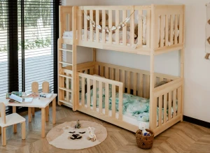KONRAD 90x200 unpainted wood bunk bed Lano Nábytek