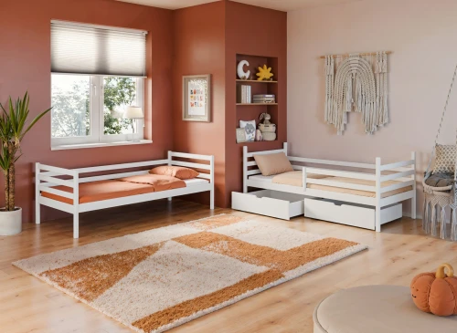 NEMO 80x190 Untreated Wood Bunk Bed by Lano Furniture