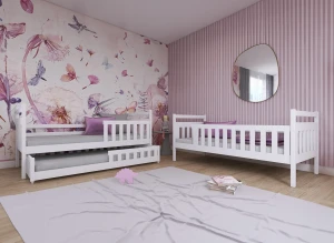 OLIWIA 80x200 Unlacquered Wooden Bunk Bed Lano Furniture