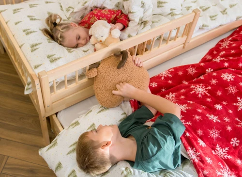 SOFTI 90x200 Unlacquered Wooden Children's Bed