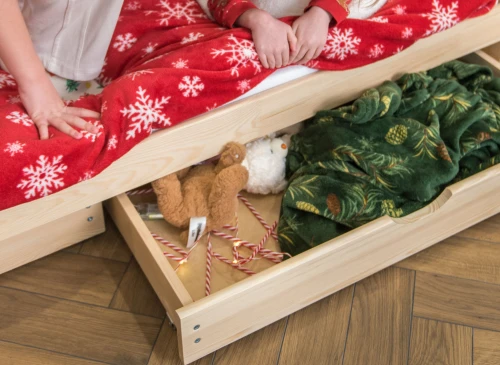 SOFTI 90x200 Unlacquered Wooden Children's Bed