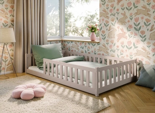 OTIS 120x200 cashmere Montessori floor bed for children Lano Furniture