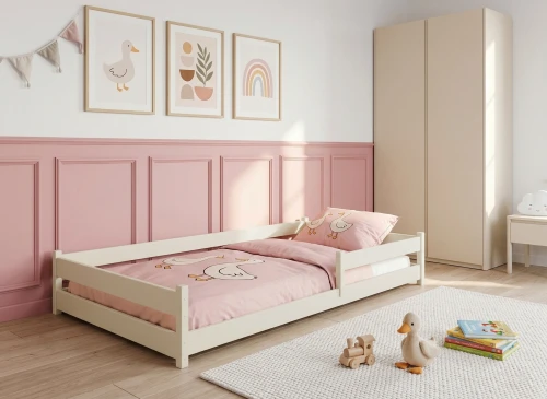 ALIS 80x160 Cotton Montessori Floor Bed for Children | Lano Meble