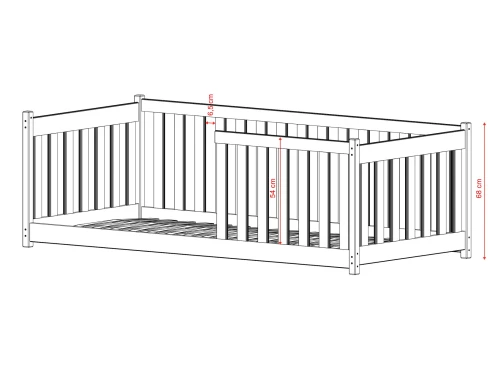CONCEPT 80x160 Cotton Montessori Floor Bed Children's Playpen Lano Furniture