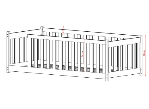 CONCEPT 80x180 Pamuklu Montessori Çocuk Yer Yatağı Oyun Parkı Lano Möbel