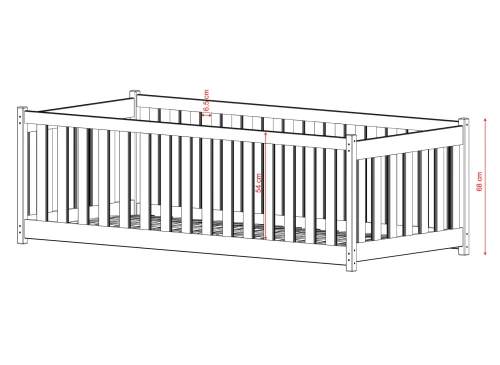 CONCEPT 90x200 cotton montessori floor bed children's playpen Lano Furniture