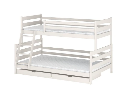 FAMI 90x200/120x200 pamuklu geniş alt katlı ranza Lano Möbel