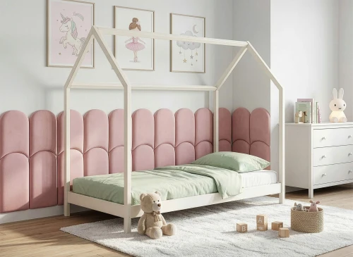 LUCKY 80x180 Pamuklu Montessori Yer Yatağı Çocuk Evi Yatağı Lano Möbel