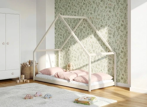MORIS 90x200 Cotton Montessori Floor Bed Children's House Lano Furniture
