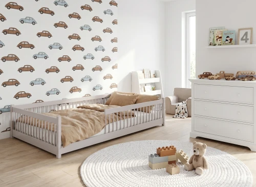 JUNIOR 120x200 cashmere Montessori floor bed for children Lano Furniture