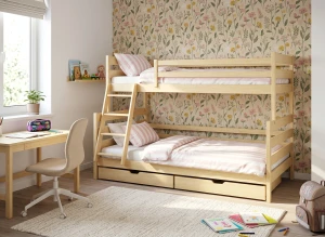 FAMI 90x200 pine bunk bed Lano Furniture