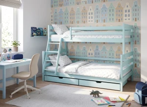 FAMI 90x200 blue bunk bed Lano Furniture