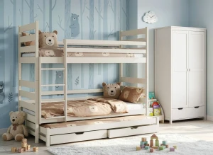 TOMI 80x160 Cotton Bunk Bed by Lano Meble