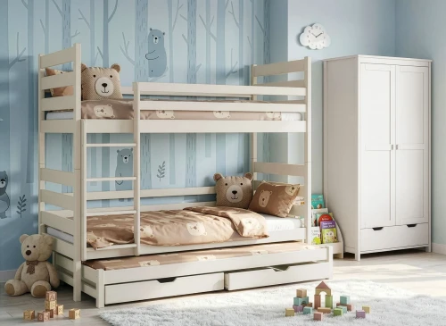 TOMI 90x190 Cotton Bunk Bed by Lano Furniture
