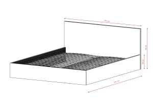 Polsterbett HAVEN 160x200 in aschgrauem Manila-19-Stoff