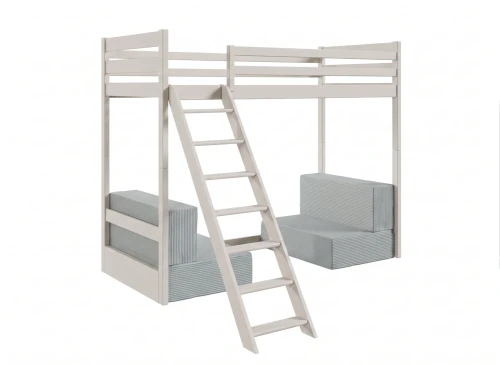 SOFENA 90x200 cashmere loft bed with modular sofa, grey fabric, zoom 15 sage, Lano Furniture