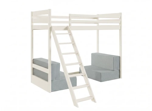 SOFENA 90x200 cotton loft bed with modular sofa fabric gray zoom 15 sage Lano Furniture