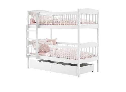 LUNA 80x180 white bunk bed Lano Furniture