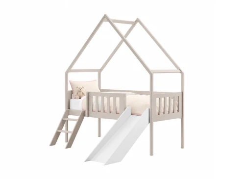 ANGEL 80x180 cashmere children's house bed with slide Lano Furniture