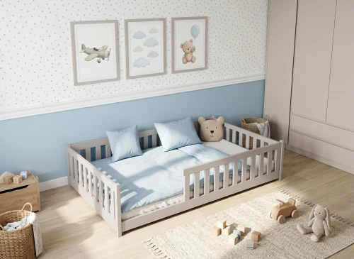 MATI 140x200 cashmere Montessori floor bed for children Lano Furniture