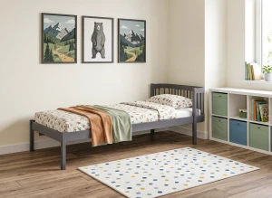 LOVE 90x190 graphite single bed for children Lano Furniture