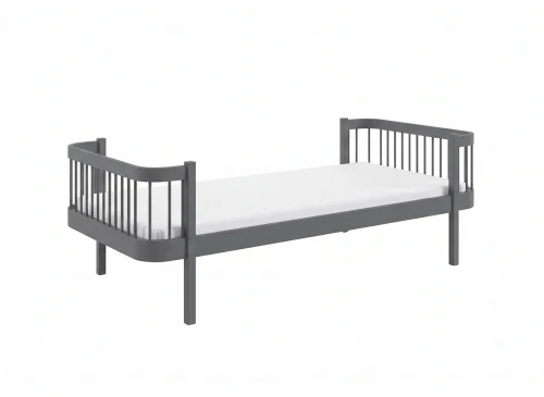 HEART 90x200 graphite single bed for children Lano Furniture