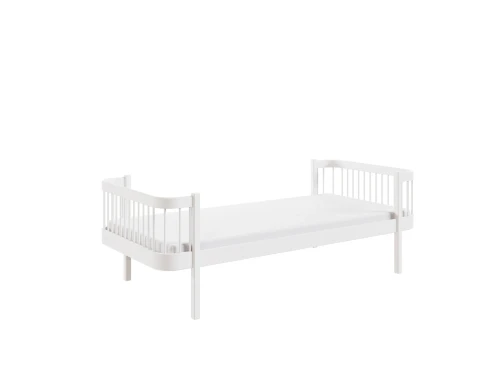 HEART 90x190 white single bed for children Lano Furniture
