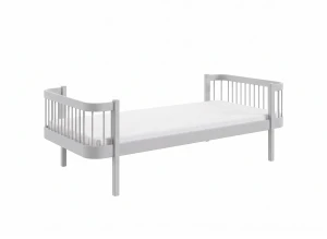 HEART 90x190 ash grey single bed for children Lano Furniture